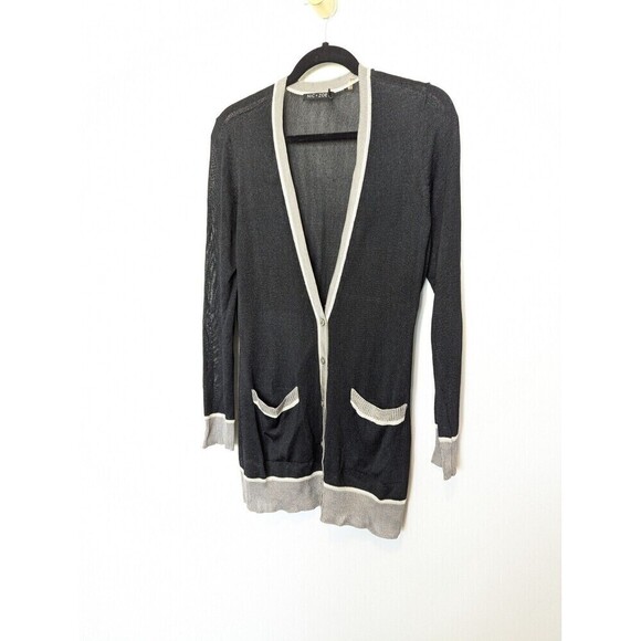 Nic+Zoe Women's Longline Cardigan Black Viscose Medium - Picture 2 of 10